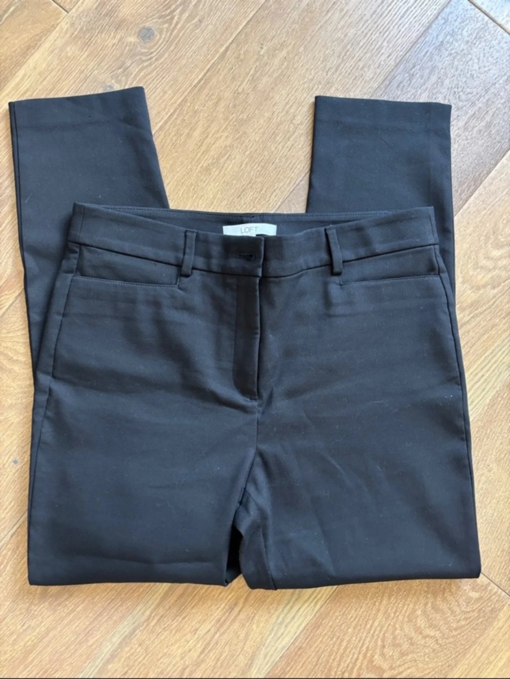 LOFT Black Sutton Skinny Trousers